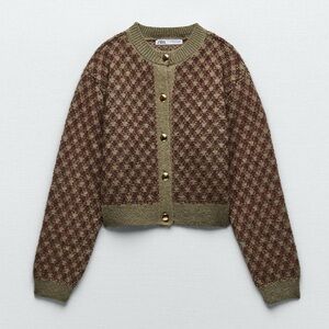 Knit Cardigan with Gold Buttons